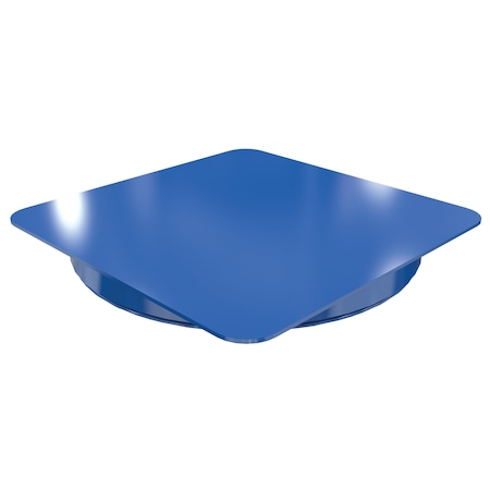 Vestil Steel 24 In. Carousel, 4K Capacity, Square Smooth Top Plate Blue CA-24-4-TP-SSM